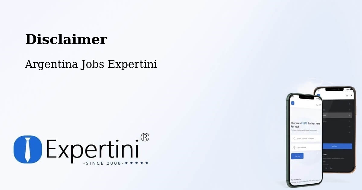 Disclaimer – Córdoba - Argentina Jobs Expertini